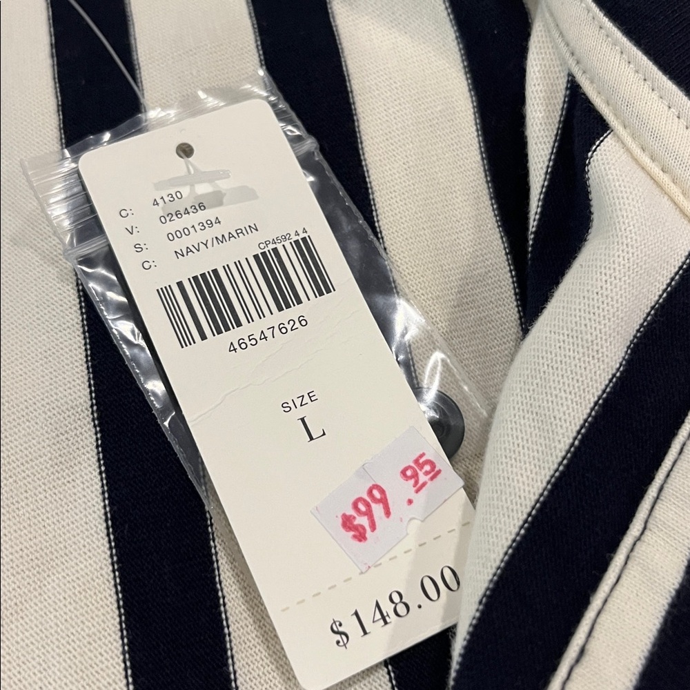 Anthropologie Black and White Striped Midi Dress - Picture 9 of 11